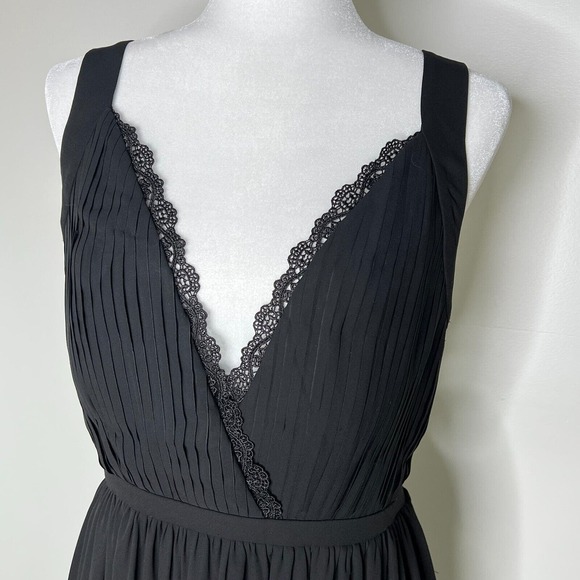 Fame and‎ Partners Black Lace Trim Dress Size 8 Altared* - Picture 5 of 12